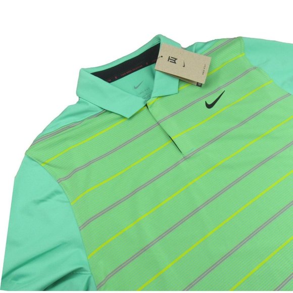Nike Dri-FIT Tiger Woods Golf Polo Shirt Men's Size Medium Green NEW